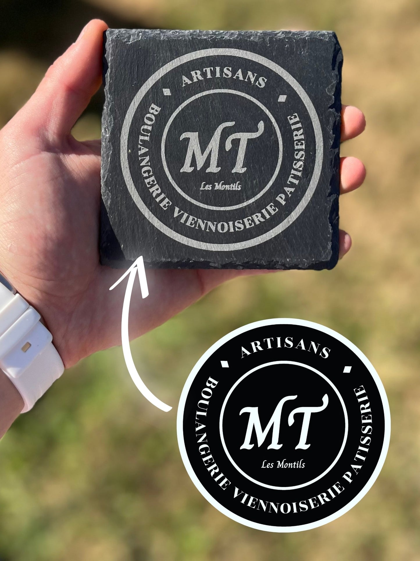 Sous verres ardoise personnalisé