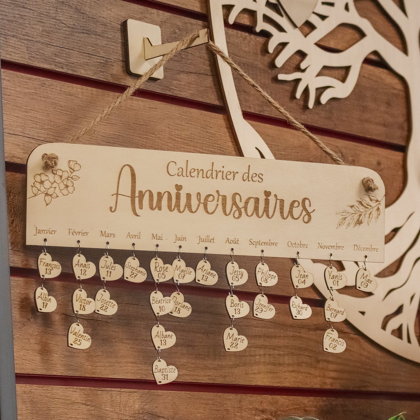Calendrier des anniversaires