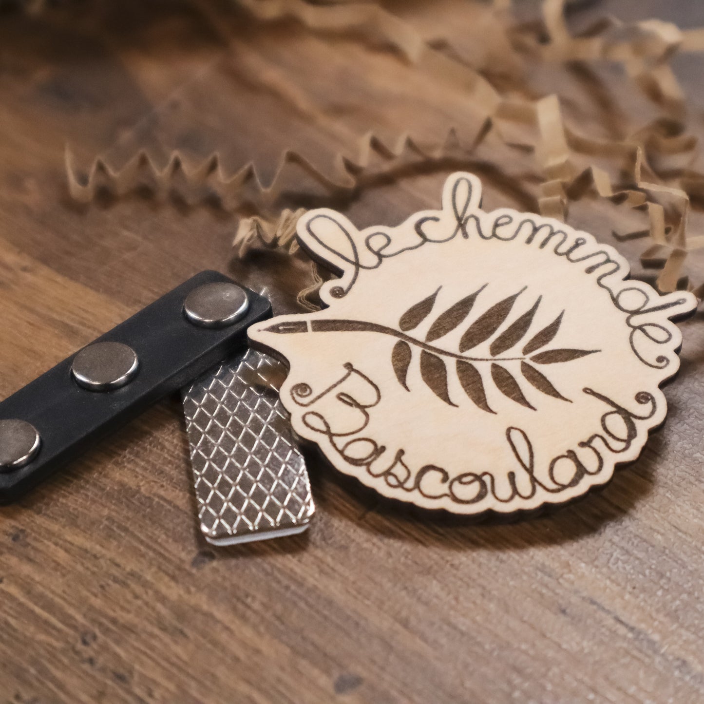 Badge en bois