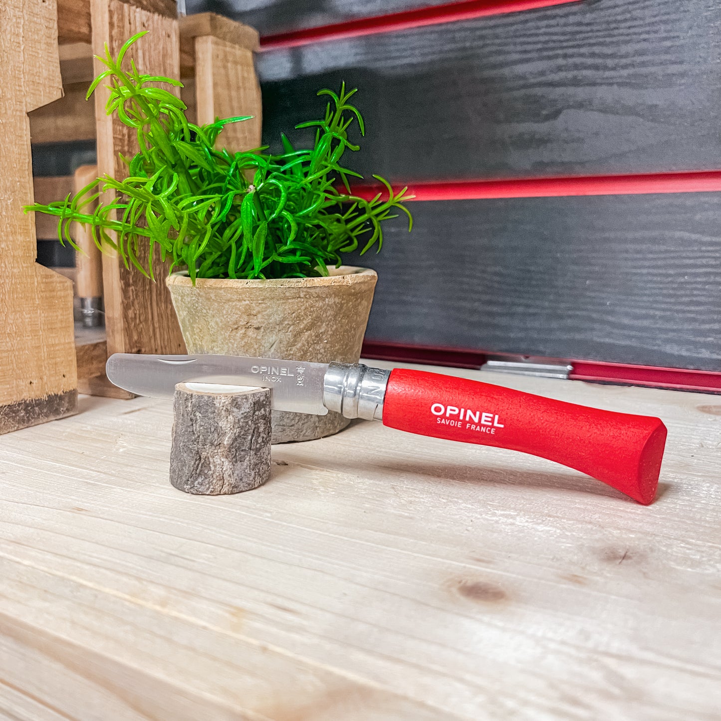 Opinel N°7 Bout Rond Rouge