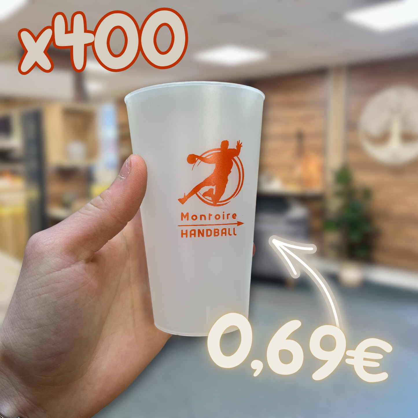 400 Gobelets personnalisés