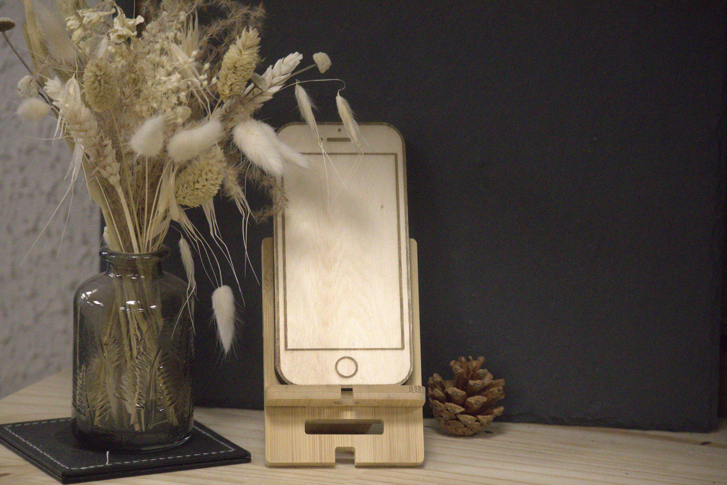 Support Téléphone en Bois