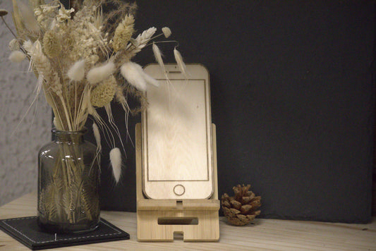 Support Téléphone en Bois