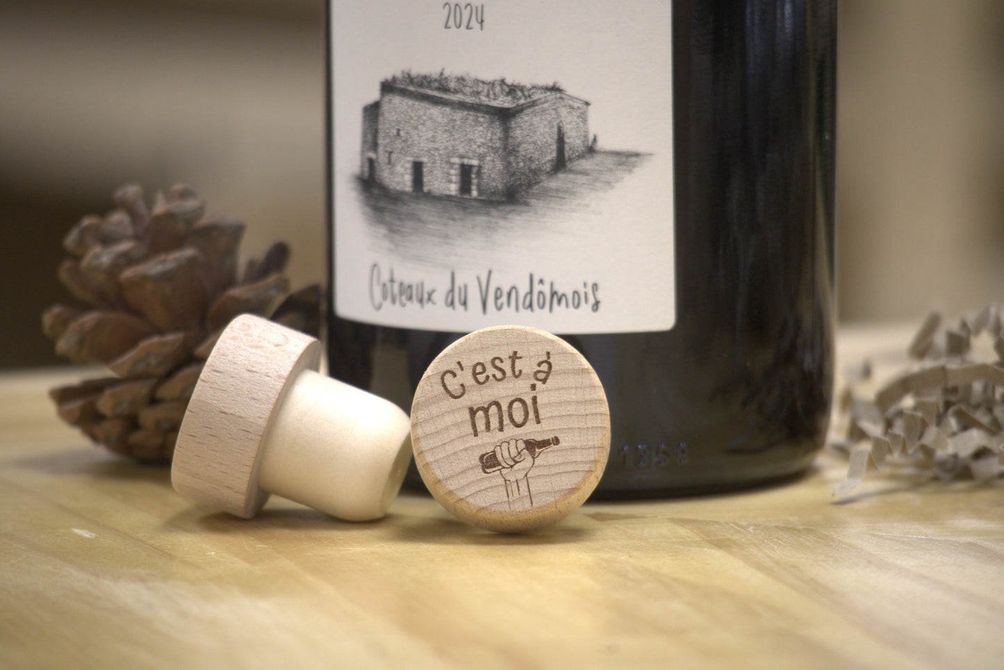 bouchon en bois"C'est a Moi"