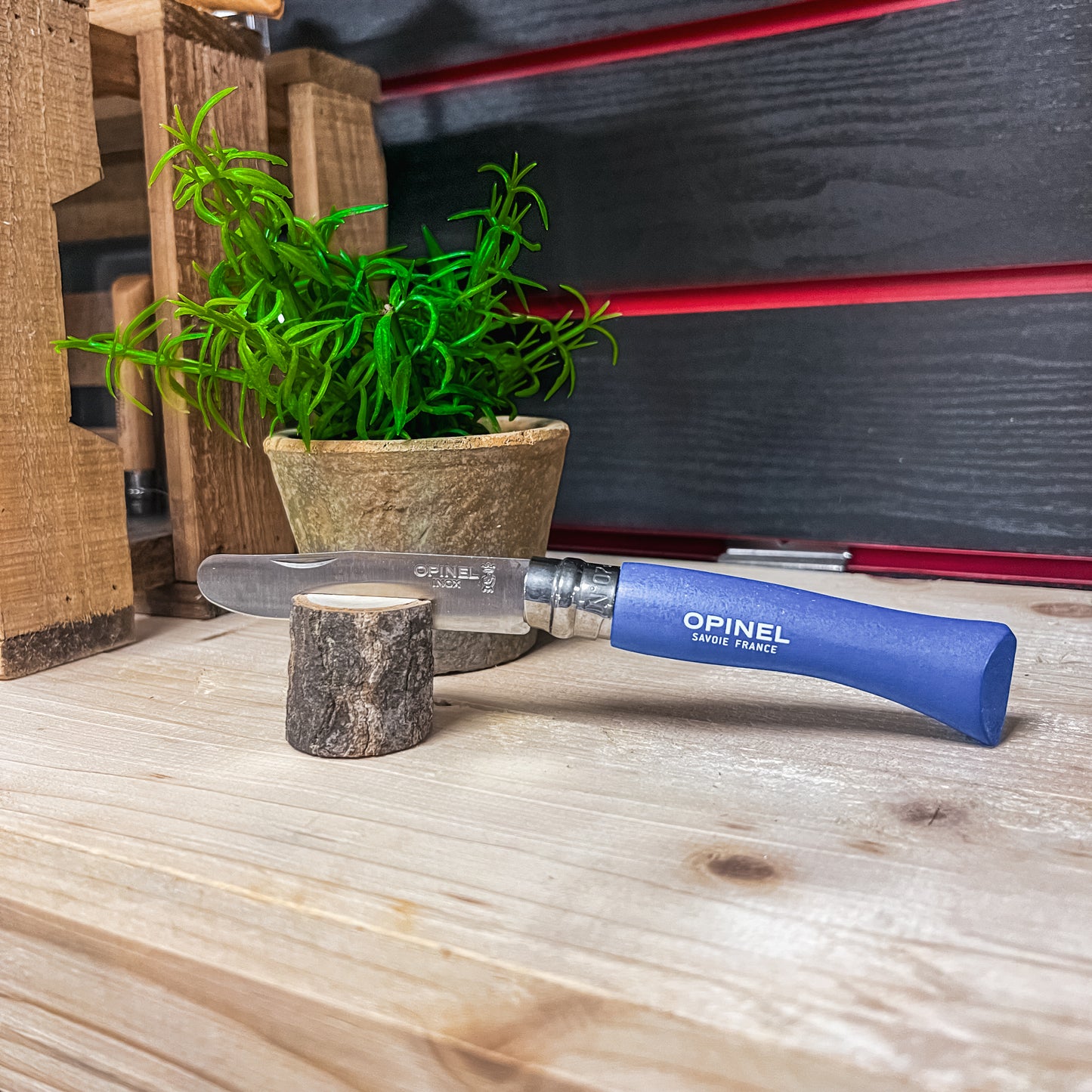 Opinel N°7 Bout Rond Bleu